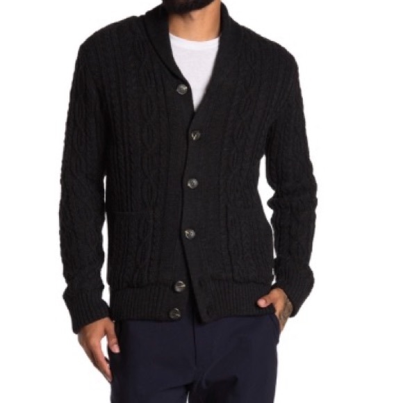 NWOT American Stitch Shawl Collar Button Front Cable Knit Cardigan M - Picture 11 of 12